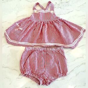 Ralph Lauren Red Stripe 2 Piece